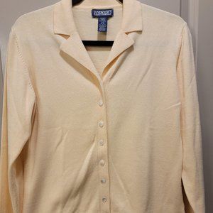 Vintage Lands End Collared Button up Sweater Cardigan Long Sleeve